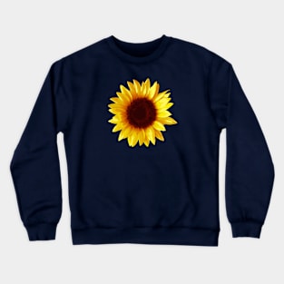 Gold Yellow Sunflower Abstract Nature Art Crewneck Sweatshirt